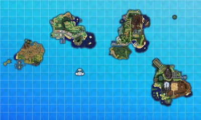 Alola map from Sun & Moon