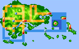 Hoenn map from Ruby, Sapphire & Emerald