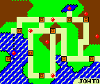 Johto map from Gold, Silver & Crystal