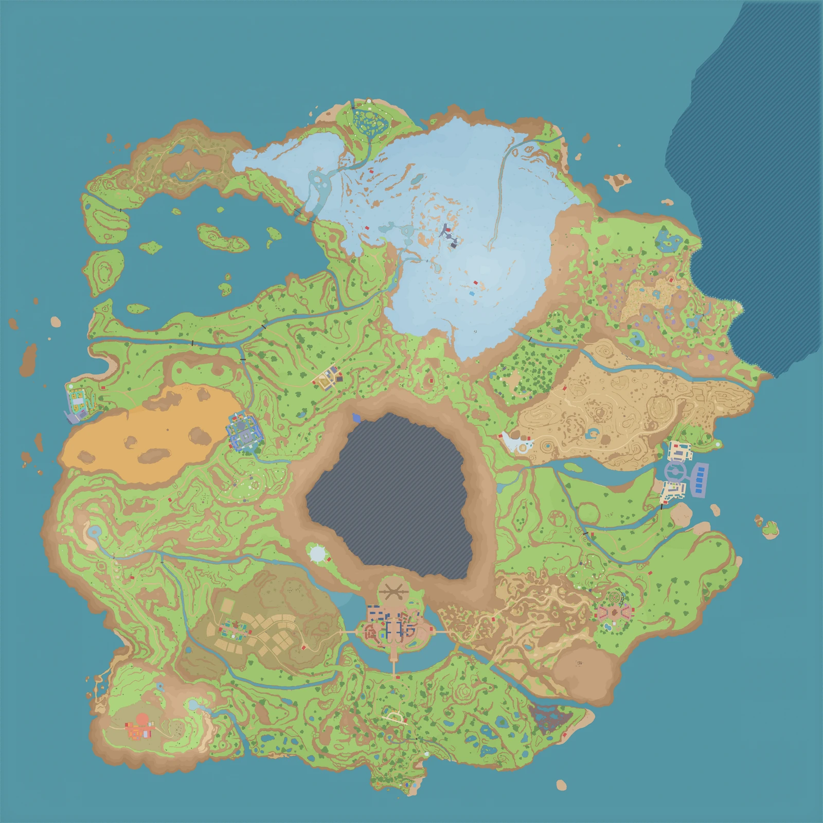 Paldea — in-game map from Pokémon Scarlet & Violet